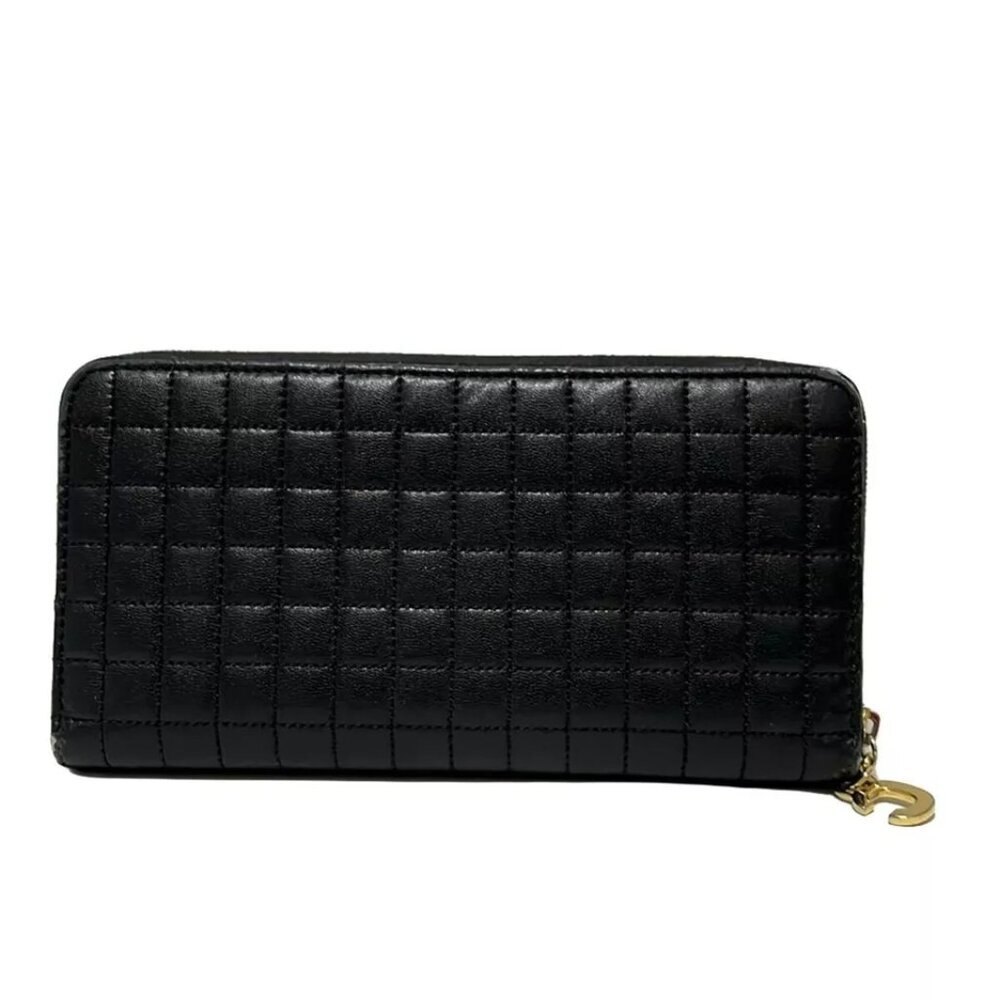 CELINE - Black Leather Long Wallet 230-012325 - Picture 2 of 5